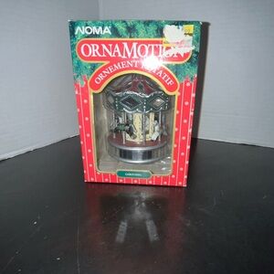 1989 NOMA Merry Go Round Carousel Ornamotion Christmas Ornament Ornamotor